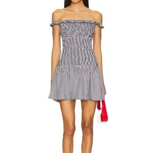 Elegant Strapless Black and White Dress